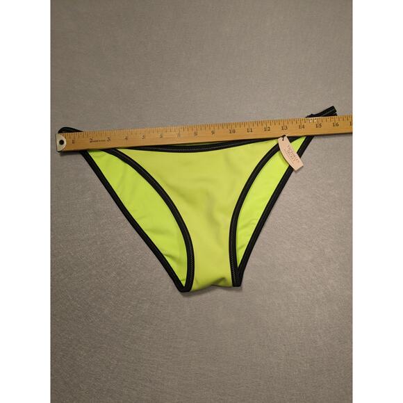 Victoria's Secret Bikini Bottoms Women's Large Yellow/Green Black NWT - Picture 2 of 12